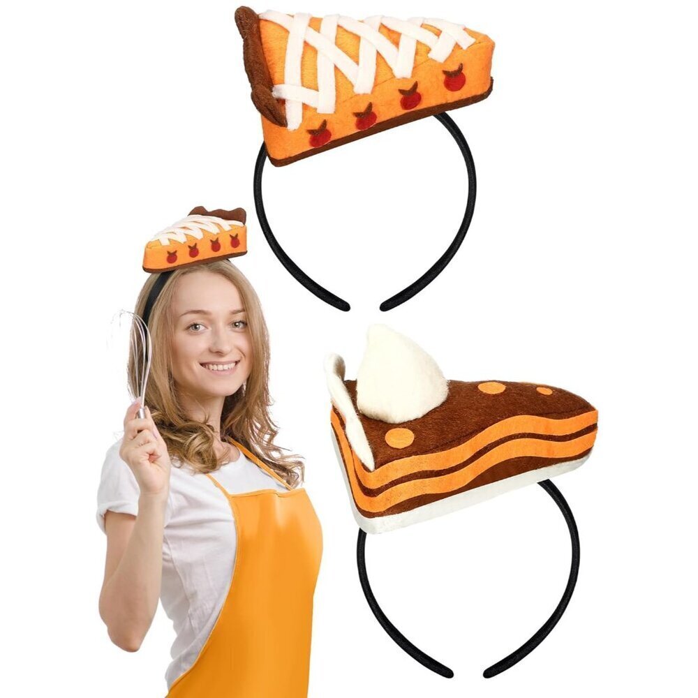 Thanksgiving Pumpkin Pie Headbands Set of 2 Fall Costume Accessories